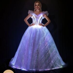 Elegant White LED Wedding Dress